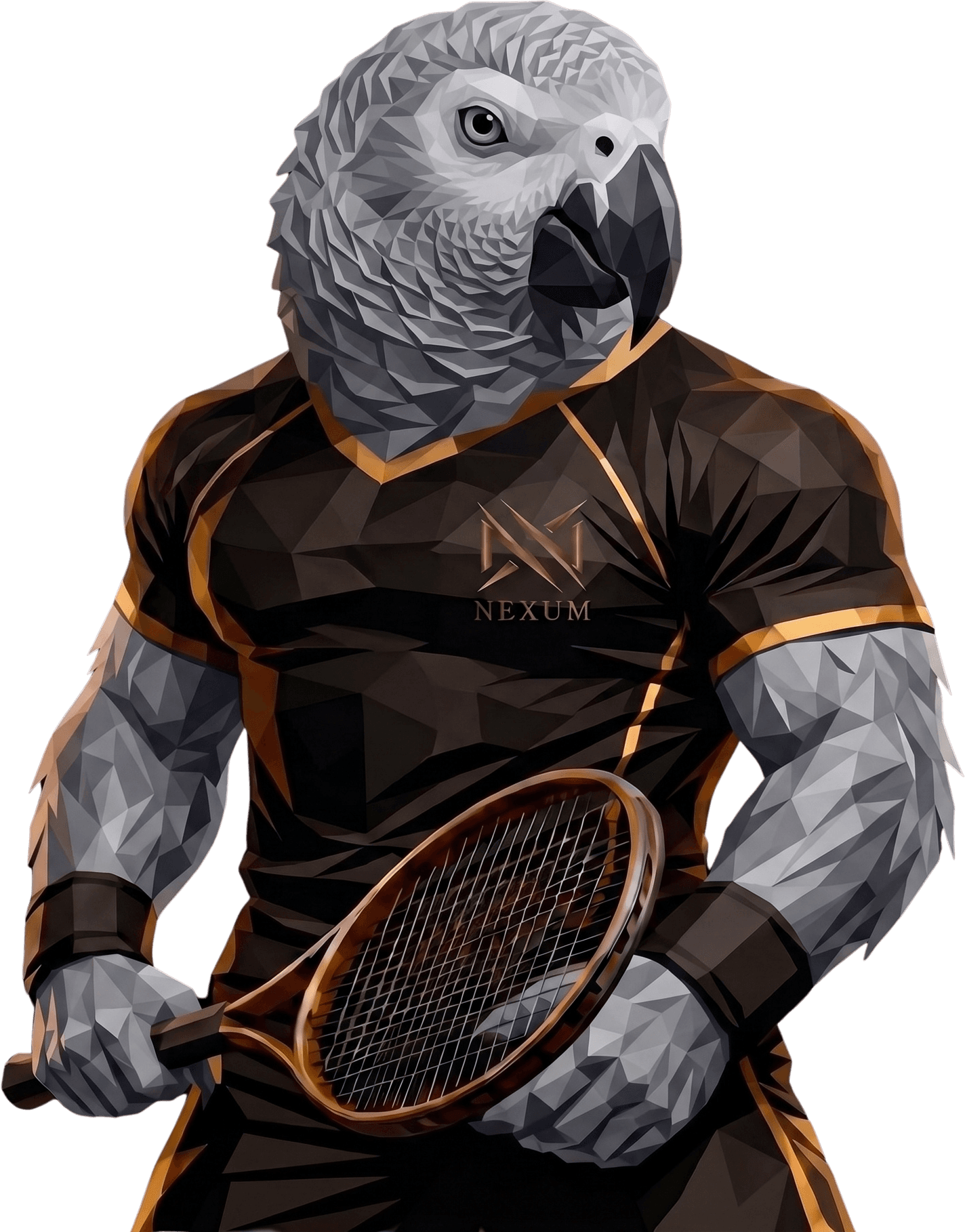 Mascote Papagaio-do-congo do Nexum